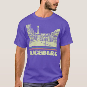Augsburg City Gift Deutschland City Silhouette Sky T-Shirt