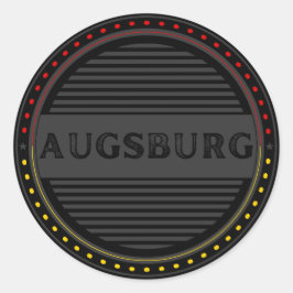 Augsburg City Pride Emblem – Deutsche Identität Runder Aufkleber