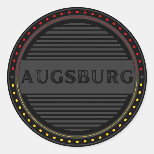Augsburg City Pride Emblem – German Identity Runder Aufkleber (Vorderseite)
