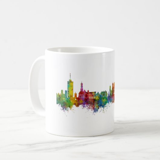 Augsburg Deutschland Skyline Kaffeetasse (Vorderseite Links)