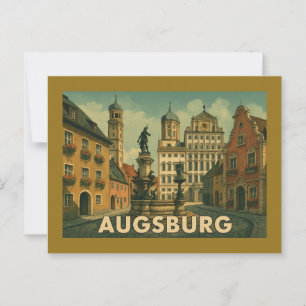Augsburg Deutschland Stadt Kunst Postkarte