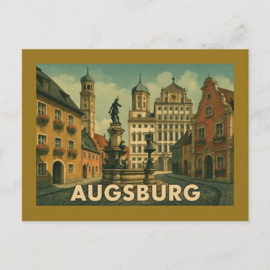 Augsburg Germany City Art Postkarte (Vorderseite)