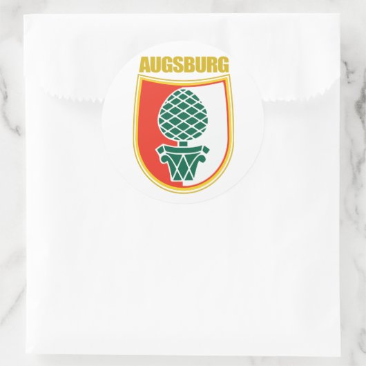 Augsburg Runder Aufkleber (Tasche)