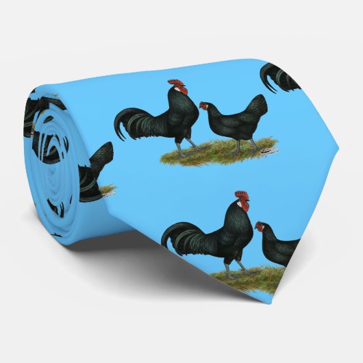 Augsburger Chickens Krawatte (Gerollt)