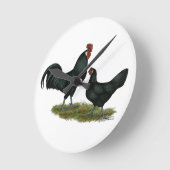 Augsburger Chickens Runde Wanduhr (Winkel)
