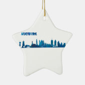 Augsburgskyline-Silhouette Keramikornament (Rechts)