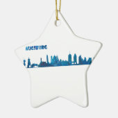 Augsburgskyline-Silhouette Keramikornament (Links)