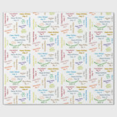 August, 17 Geburtstag Geschenkpapier (Flach)