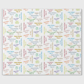 August, 18 Geburtstag Geschenkpapier (Flach)