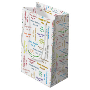 August, 18 Geburtstagsgeschenktasche Kleine Geschenktüte
