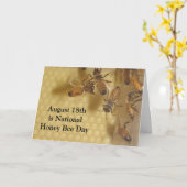 August 18. National Honey Bees Day Card Karte (Gelbe Blume)