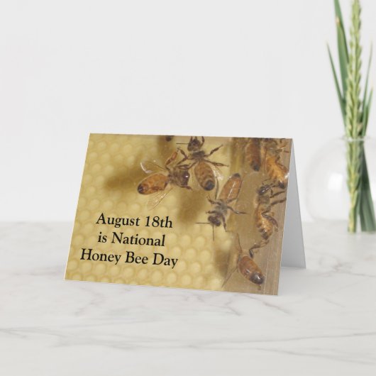 August 18. National Honey Bees Day Card Karte (Vorderseite)