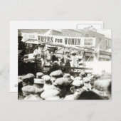 August 1908: Frauen abstimmen Postkarte (Vorne/Hinten)