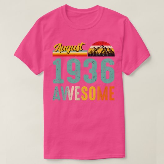 August 1936 Geburtstagsgeschenk Shirt Vintager Aug (Design vorne)