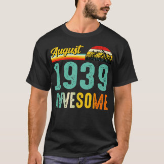 August 1939 Geburtstagsgeschenk-Shirt Vintage Augu T-Shirt