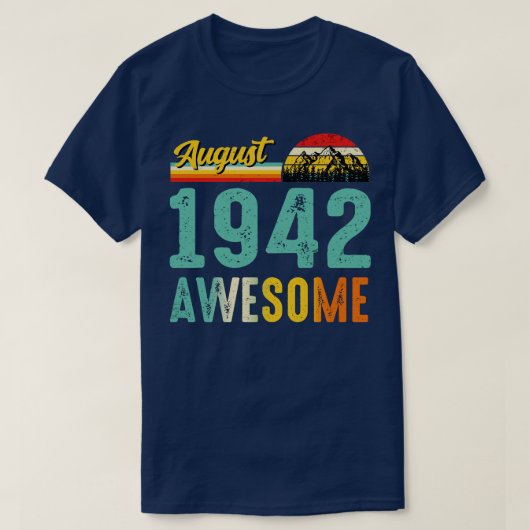 August 1942 Geburtstagsgeschenk Shirt Vintager Aug (Design vorne)