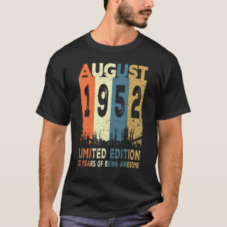 August 1952 70. Geburtstag 70 Jahre Aweso sein T-Shirt