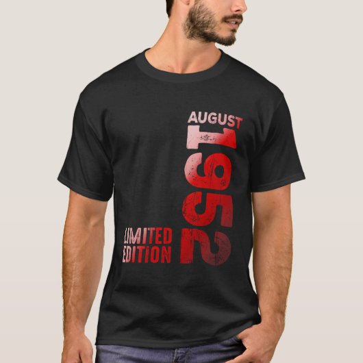 August 1952 Legendäres Jahr 1952 Geburtsjahr Vinta T-Shirt (Vorderseite)