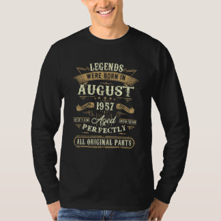 August 1957 65. Geburtstag 65 Jahre alte Männer Fr T-Shirt