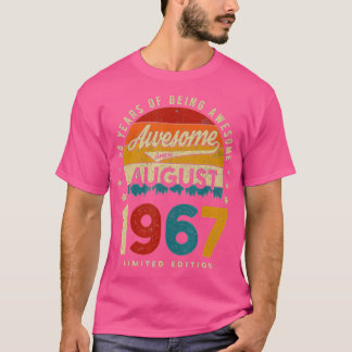 August 1967 Geburtstag 55 Jahre Phantastischer Geb T-Shirt