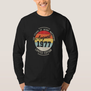 August 1977 45. Geburtstag 45 Jahre Awesom T-Shirt