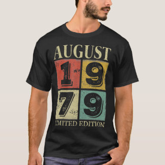 August 1979 42. Geburtstagsgeschenk für Männer Wo T-Shirt