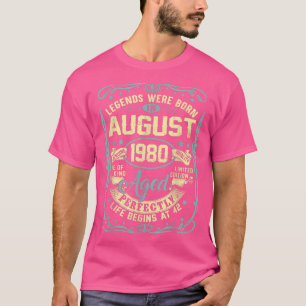 August 1980 42. Geburtstagsgeschenk 42 Jahre alte  T-Shirt