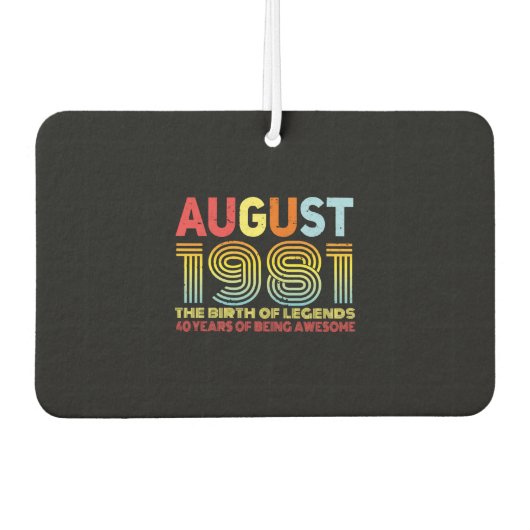 August 1981 Geschenkidee Autolufterfrischer (Vorderseite)