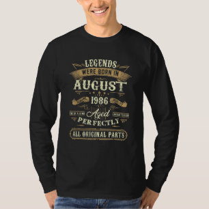 August 1986 36. Geburtstag 36 Jahre alte Männer Fr T-Shirt