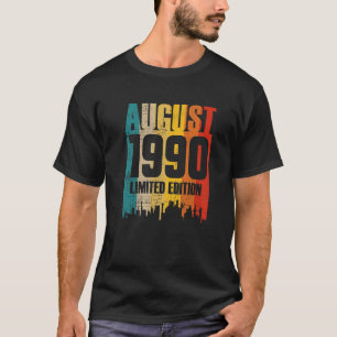 August 1990 31 Jahre alte Geburtstags Limited Edit T-Shirt
