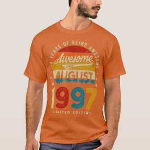 August 1997 Geburtstag 25 Jahre Phantastischer Geb T-Shirt