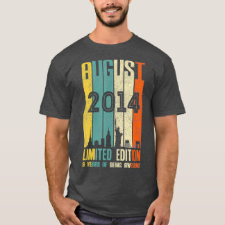 August 2014 T 6 Jahre alt 2014 Geburtstagsgeschenk T-Shirt