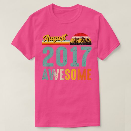 August 2017 Geburtstagsgeschenk Shirt Vintager Aug (Design vorne)