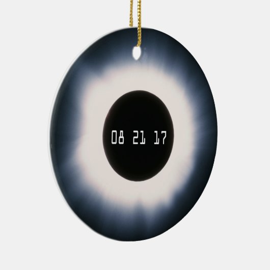 August 2017 Gesamtsolarauskitzel in Schwarz und We Keramik Ornament (Rechts)