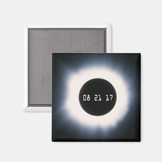 August 2017 Gesamtsolarauskitzel in Schwarz und We Magnet (Vorderseite/Rückseite)