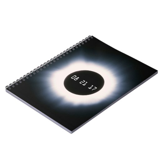 August 2017 Gesamtsolarauskitzel in Schwarz und We Notizblock (Linke Seite)