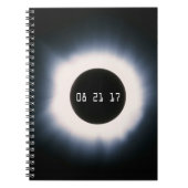 August 2017 Gesamtsolarauskitzel in Schwarz und We Notizblock (Vorderseite)