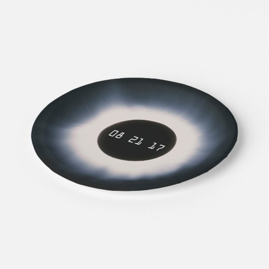 August 2017 Gesamtsolarauskitzel in Schwarz und We Pappteller (Schrägansicht)