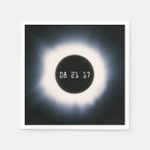 August 2017 Gesamtsolarauskitzel in Schwarz und We Serviette (Vorderseite)