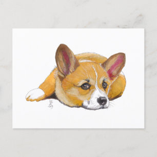 August 2019 Corgi Postkarte