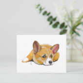 August 2019 Corgi Postkarte (Stehend Vorderseite)