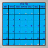 August 2020 Monatsplaner Poster (Vorne)