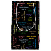 August, 20 Geburtstagsgeschenktasche Kleine Geschenktüte (Vorderseite)
