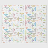 August, 24 Geburtstag Geschenkpapier (Flach)