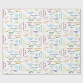 August, 25 Geburtstag Geschenkpapier (Flach)