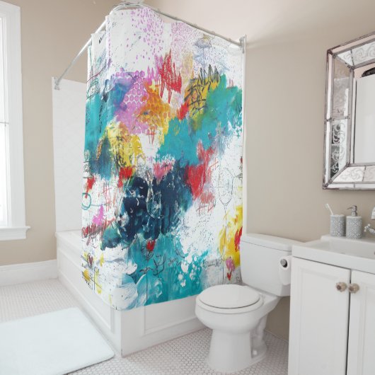 August 2. Hälfte Duschvorhang (Beispiel)