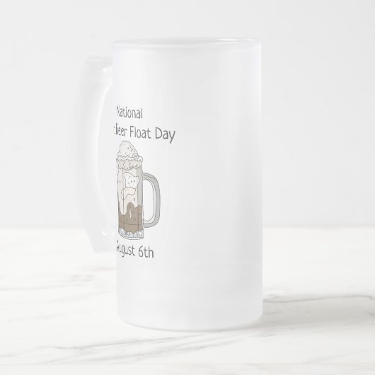 August 6: National Root Beer Float Day Mattglas Bierglas (Vorderseite Links)