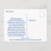 August 7. ist Nationalseefest Postkarte (Rückseite)