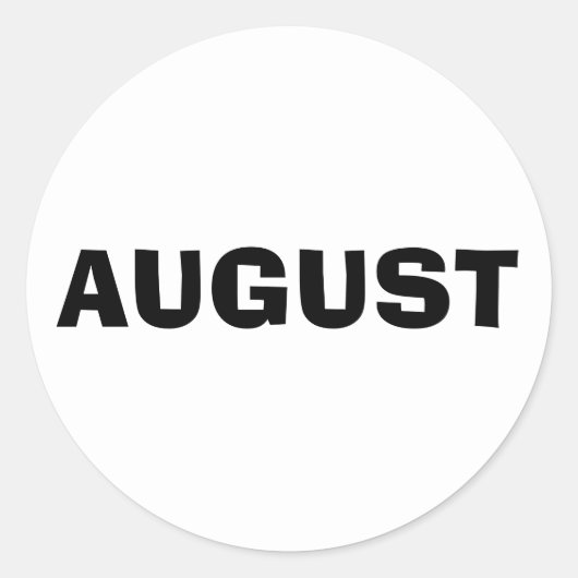 August Ad Lib White Sticker von Janz (Vorderseite)