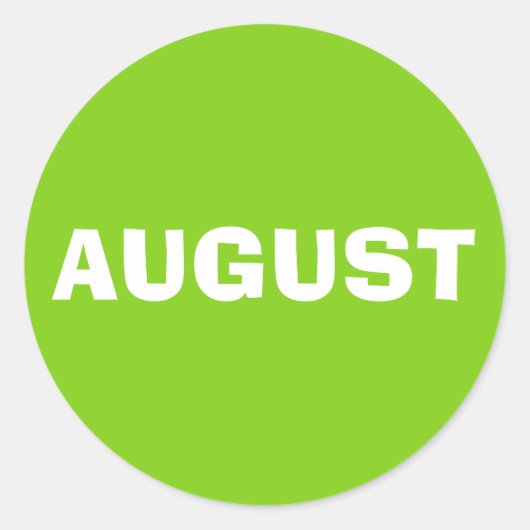 August Ad Lib Yellow Green Sticker von Janz (Vorderseite)